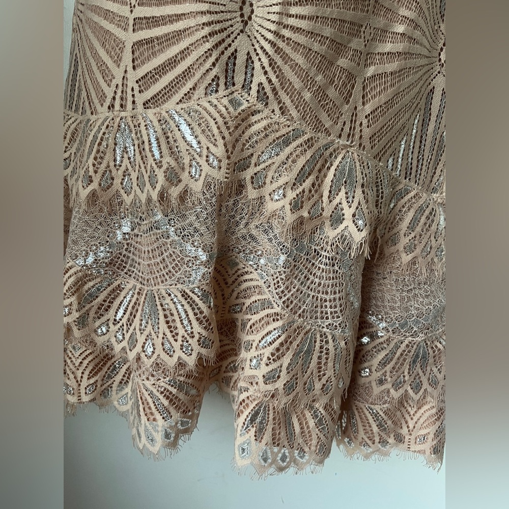 Jonathan Simkhai Metallic Mini Dress Nude size 2 - Picture 16 of 16
